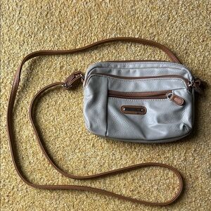 Cream Leather Crossbody Bag